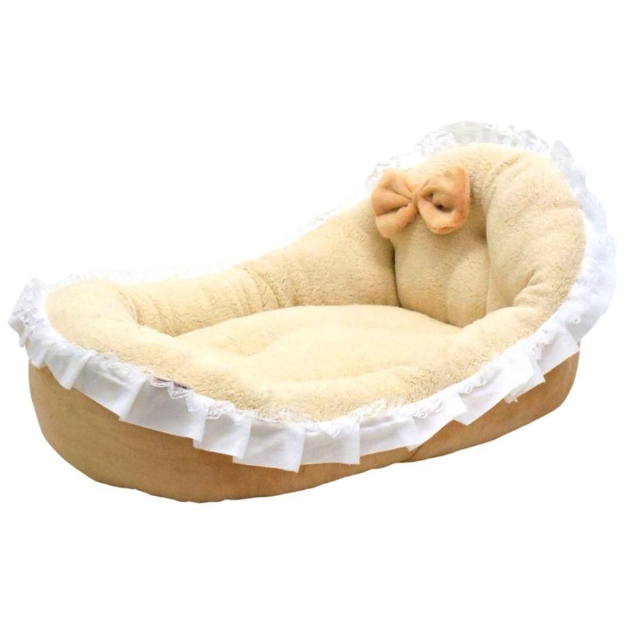 犬 猫 ペット ベッド STYRIA ふりふりラブリー ペットベッド 洗える 犬用ベッド ふわふわ かわいい かご 春 冬 通年 おしゃれ ギフト 小型犬 リボン フリル | STYRIA | 01