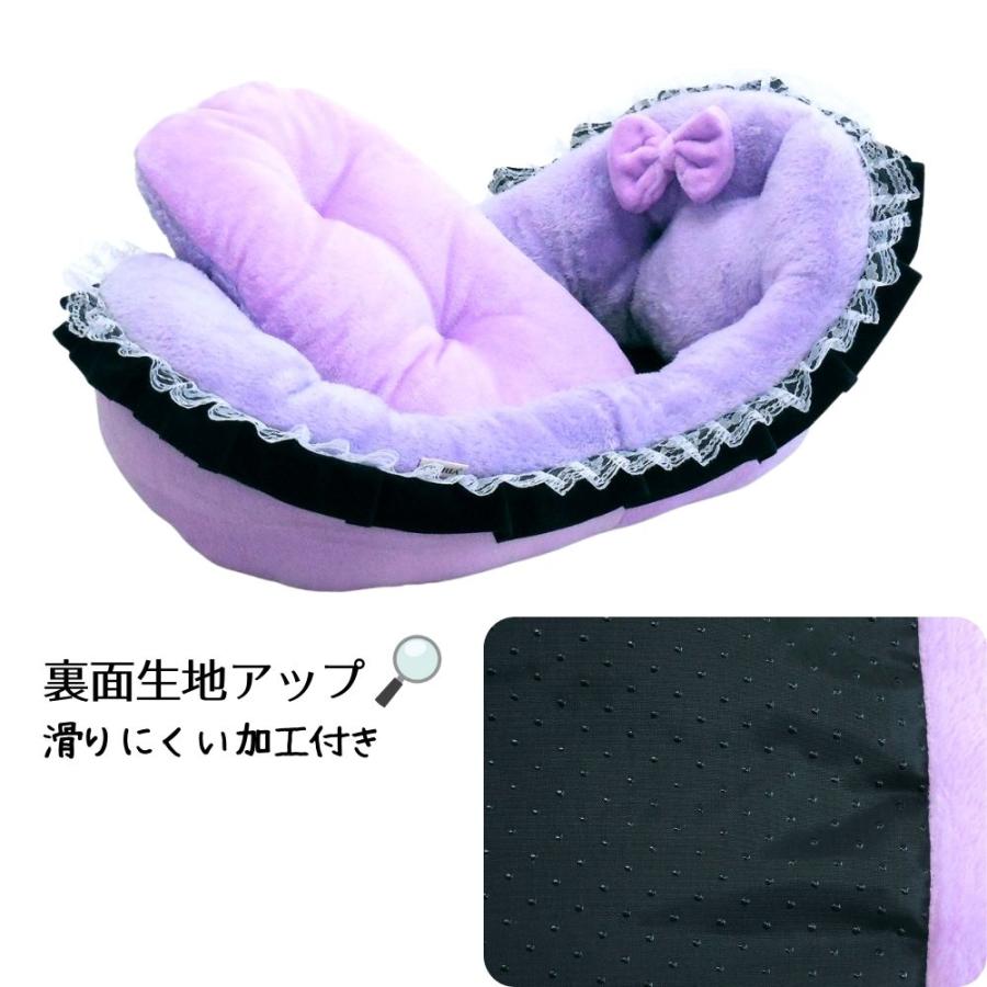 犬 猫 ペット ベッド STYRIA ふりふりラブリー ペットベッド 洗える 犬用ベッド ふわふわ かわいい かご 春 冬 通年 おしゃれ ギフト 小型犬 リボン フリル | STYRIA | 18