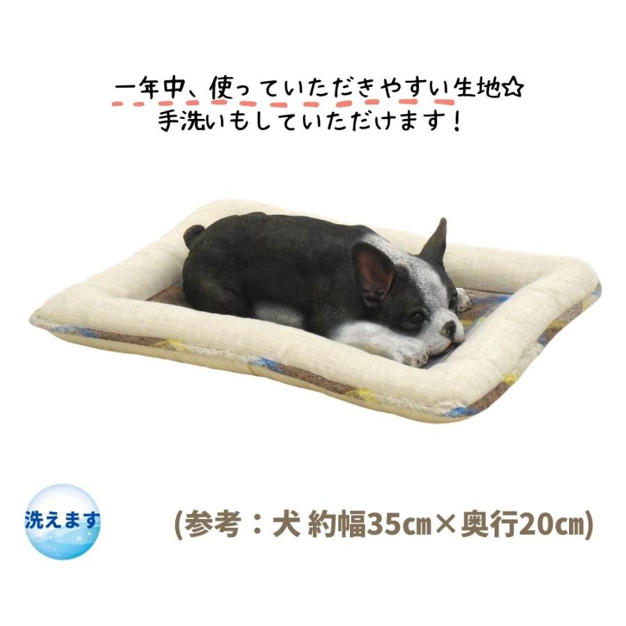 犬 猫 ペット マット STYRIA マドラスチェック ツイード ベッド 洗える 小型犬 おしゃれ しっかり シック 春夏 通年 オールシーズン インテリア 滑り止め | STYRIA | 06