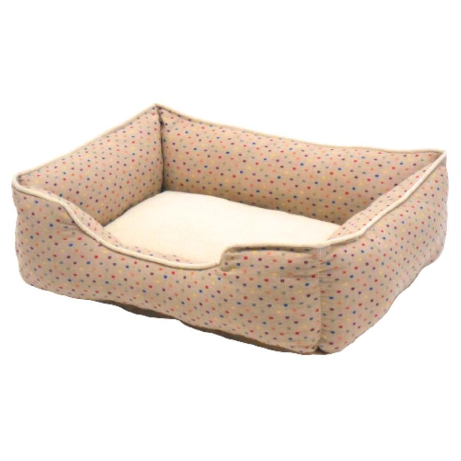 犬 猫 ペット ベッド STYRIA カラフルドット コットン混 ペットベッド 洗える 通年 夏 かわいい おしゃれ 小型犬 綿 涼しい 通気性 滑り止め 爆買 | STYRIA | 02