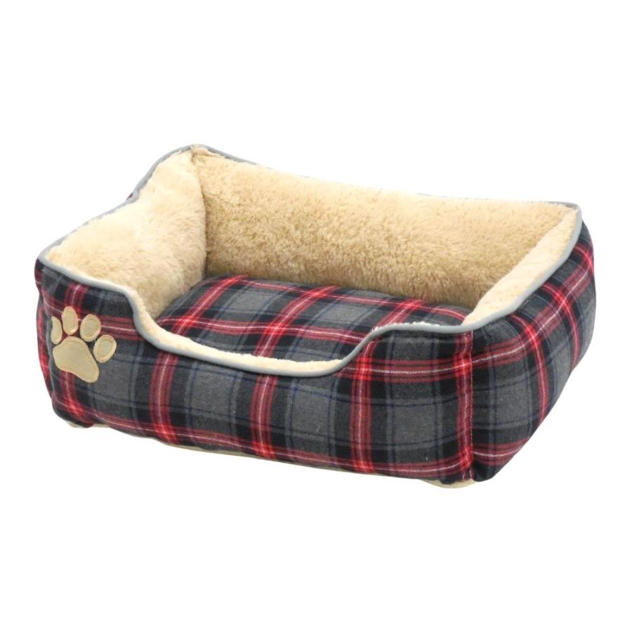 犬 猫 ペット ベッド STYRIA タータン フランネル ペットベッド 洗える 冬 あったか 暖かい かわいい おしゃれ 小型犬 インテリア スクエア 滑り止め 2個セット｜styria｜12