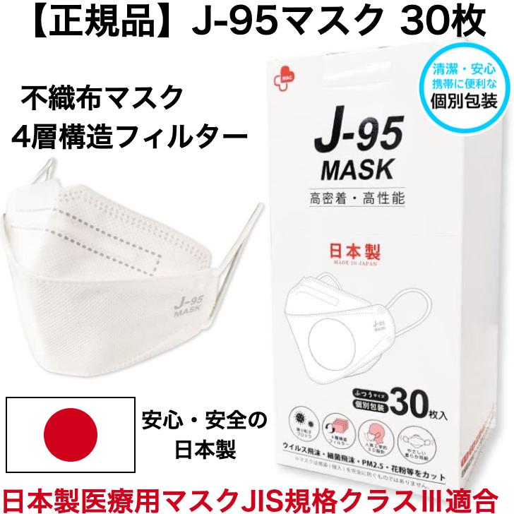 日本製 JIS規格】J-95MASK【医療用マスク クラス3適合】正規品