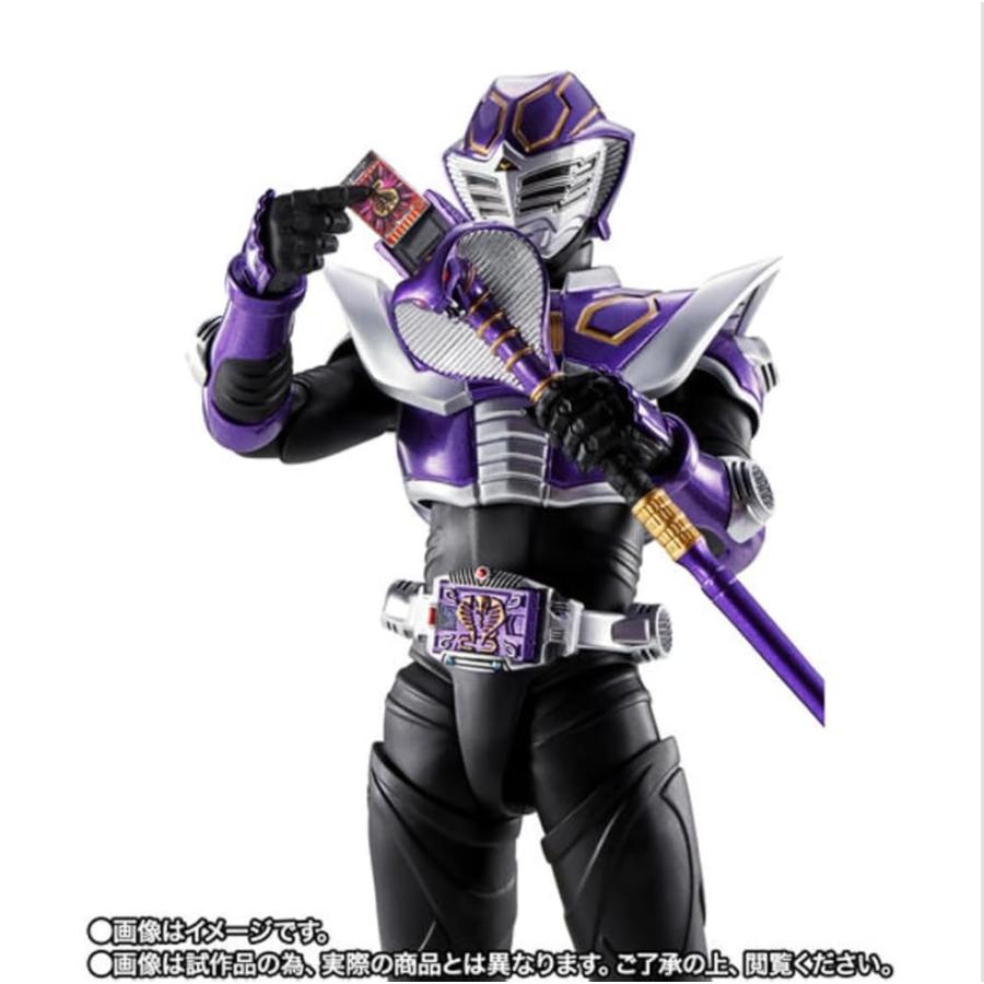 S.H，Figuarts（真骨彫製法） 仮面 ライダー王蛇 変身フォーム 約145mm PVC&ABS製 塗装済み可動フィギュア_4
