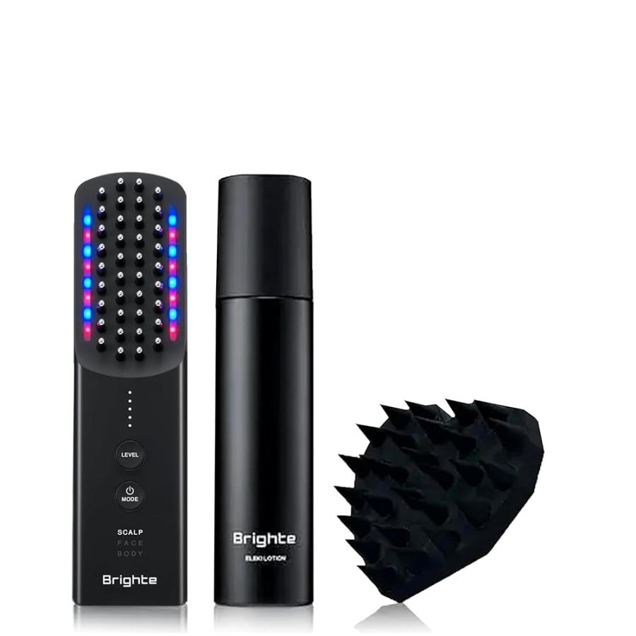 Brighte ELEKIBRUSH 美顔器 エレキブラシ　化粧水セット Brighte ブライト ELEKI BRUSH+ エレキブラシ 専用化粧水 スカルプ