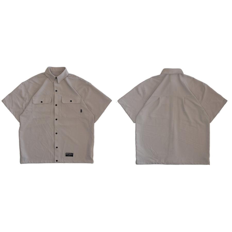 ワイドシルエットジャケット リパブリック D CODE SHORT SLEEVE JACKET REPUBLIC&CO スケートボード スノーボード フィッシング キャンプ6200｜suave-tribe｜03