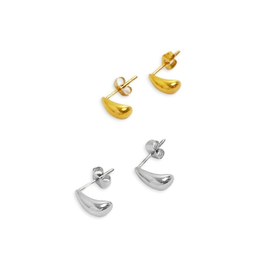 【小ぶりシンプルな雫型】ミニドロップステンレスピアス |  | 04