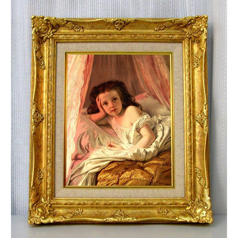 世界の名画　 ソフィーアンダーソン ライロージーの朝 　ジクレーキャンバス複製画 豪華額装品 | 