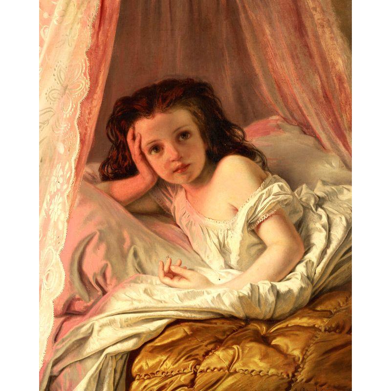 世界の名画　 ソフィーアンダーソン ライロージーの朝 　ジクレーキャンバス複製画 豪華額装品 |  | 01
