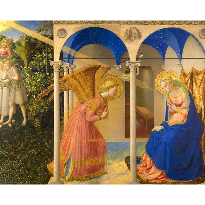 世界の名画　 フラアンジェリコ 受胎告知　ジクレーキャンバス複製画 豪華額装品