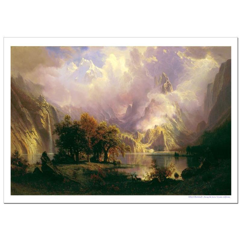 アルバート・ビアスタット　Rocky Mountain Landscape　ジクレーポスターB4 (364ミリ×257ミリ) | 