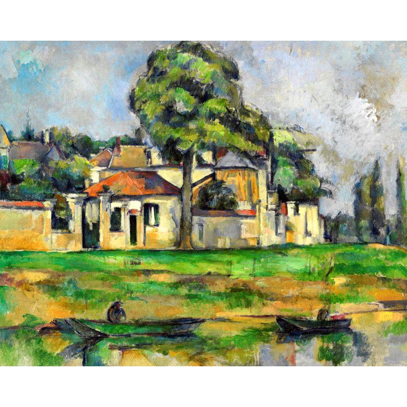 世界の名画　 セザンヌ　 マルヌの川岸 　ジクレーキャンバス複製画 豪華額装品 |  | 01