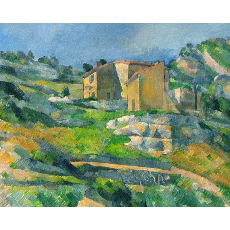 世界の名画　 セザンヌ Houses in Provence 　ジクレーキャンバス複製画 豪華額装品 |  | 01