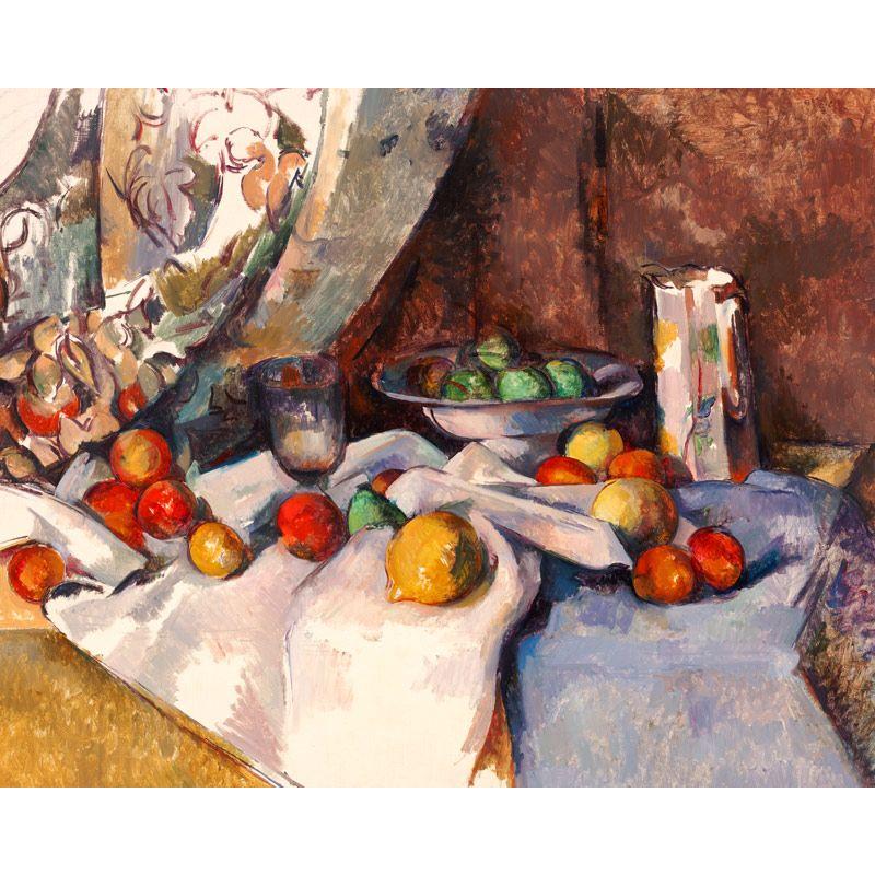 世界の名画　 セザンヌ 　りんごのある静物 　ジクレーキャンバス複製画 豪華額装品 |  | 01