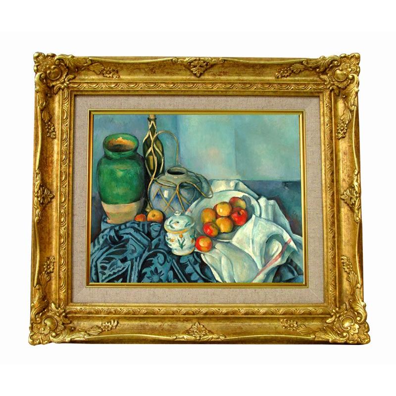世界の名画　 セザンヌ 　りんごのある静物 　ジクレーキャンバス複製画 豪華額装品 | 