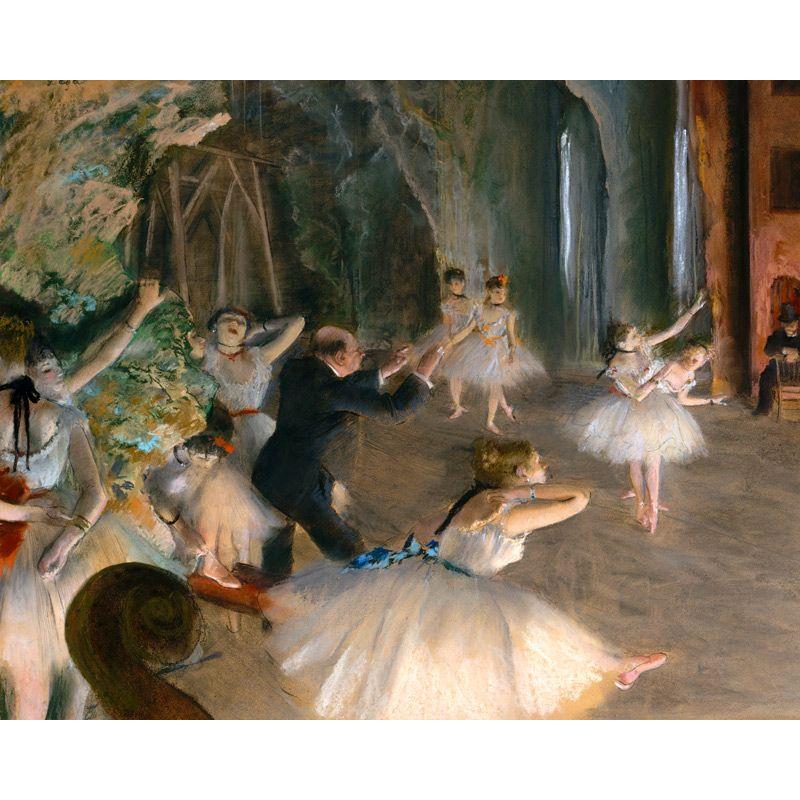 世界の名画　 ドガ　舞台稽古2　ジクレーキャンバス複製画 豪華額装品 |  | 01