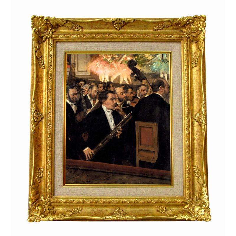 世界の名画　 ドガ　オペラ座のオーケストラ　　ジクレーキャンバス複製画 豪華額装品 | 