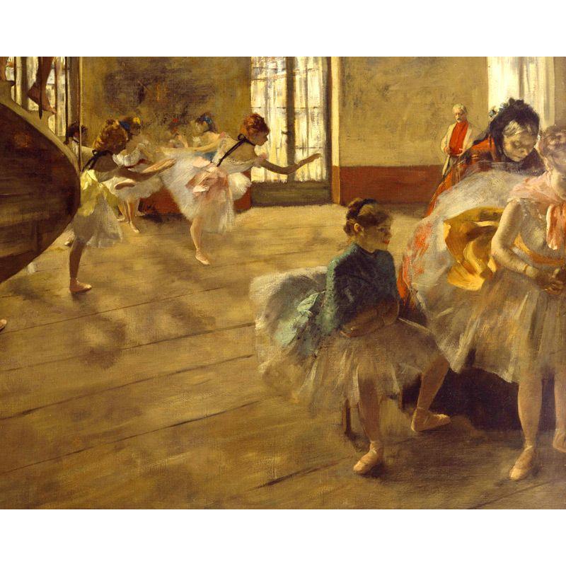 世界の名画　 ドガ　稽古　ジクレーキャンバス複製画 豪華額装品 |  | 01