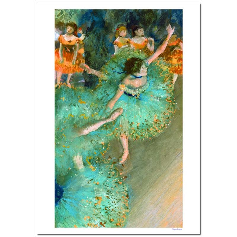 ドガ　緑の衣装をつけた踊り子　ジクレーポスター A2(420ミリ×594ミリ) | 
