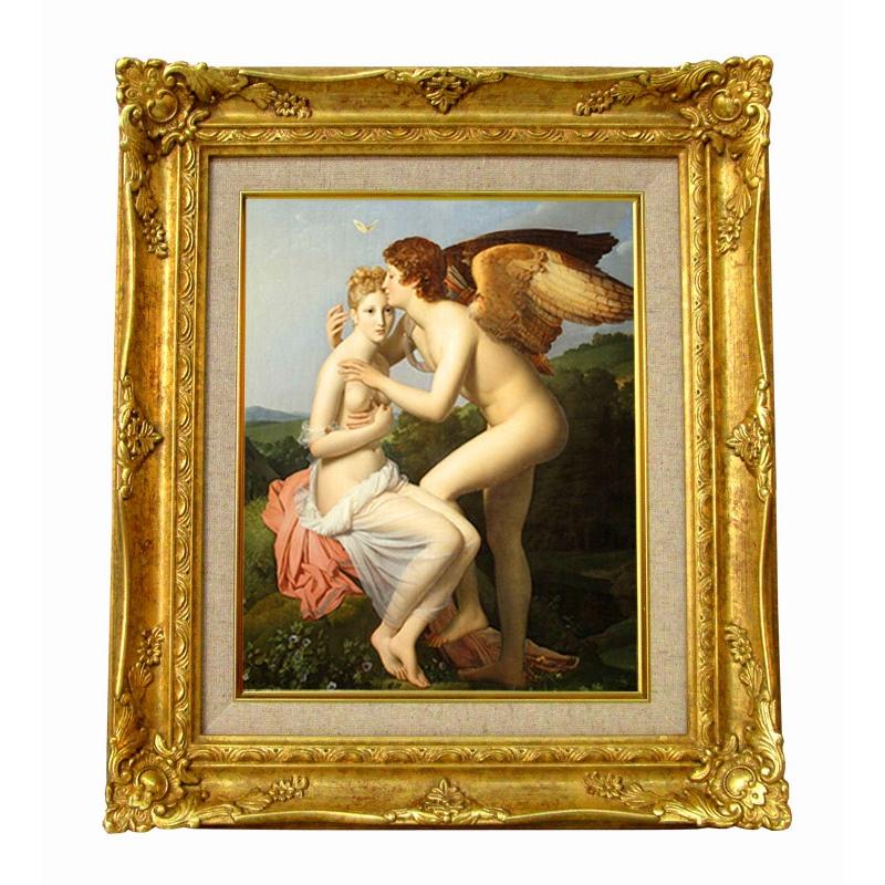 世界の名画　フランソワ・ジェラール　アモールとプシュケー　 ジクレーキャンバス複製画 豪華額装品 | 