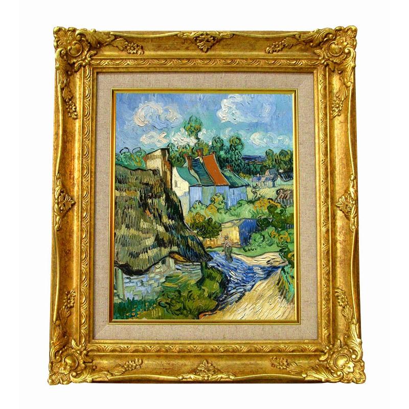 世界の名画　 ゴッホ　オーヴェルの家々(2)　ジクレーキャンバス複製画 豪華額装品 | 