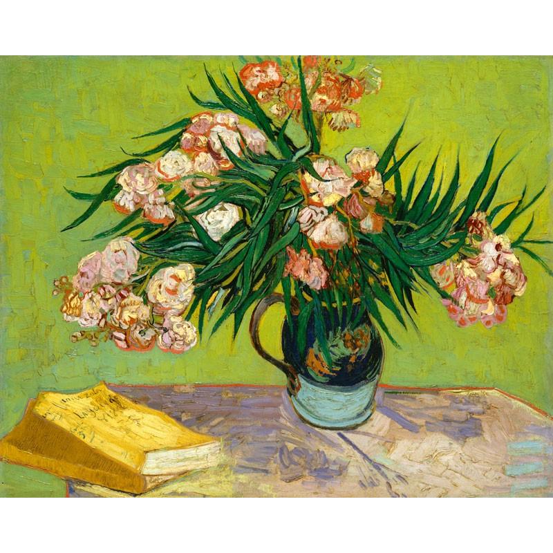 世界の名画　 ゴッホ 　キョウチクトウのある花瓶　ジクレーキャンバス複製画 豪華額装品 |  | 01