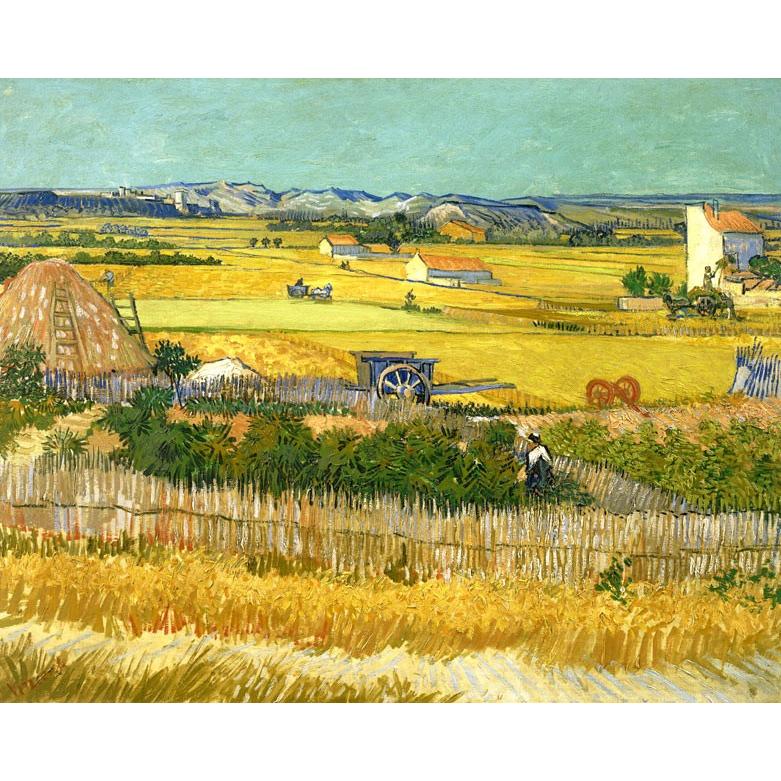 世界の名画　ゴッホ　ラ・クローの収穫風景　ジクレーキャンバス複製画 豪華額装品 |  | 01