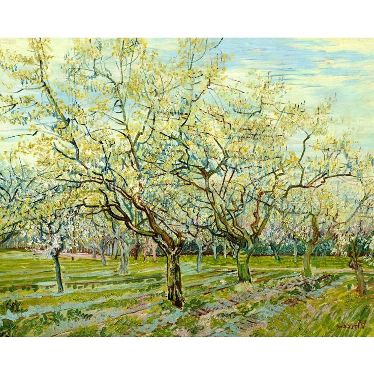 世界の名画　ゴッホ 白い果樹園 ジクレーキャンバス複製画 豪華額装品 |  | 01