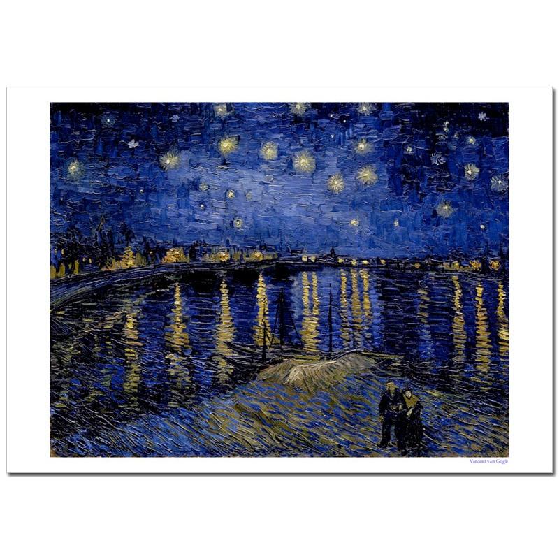 ゴッホ ローヌ川の星月夜 ジクレーポスター B4 (364ミリ×257ミリ