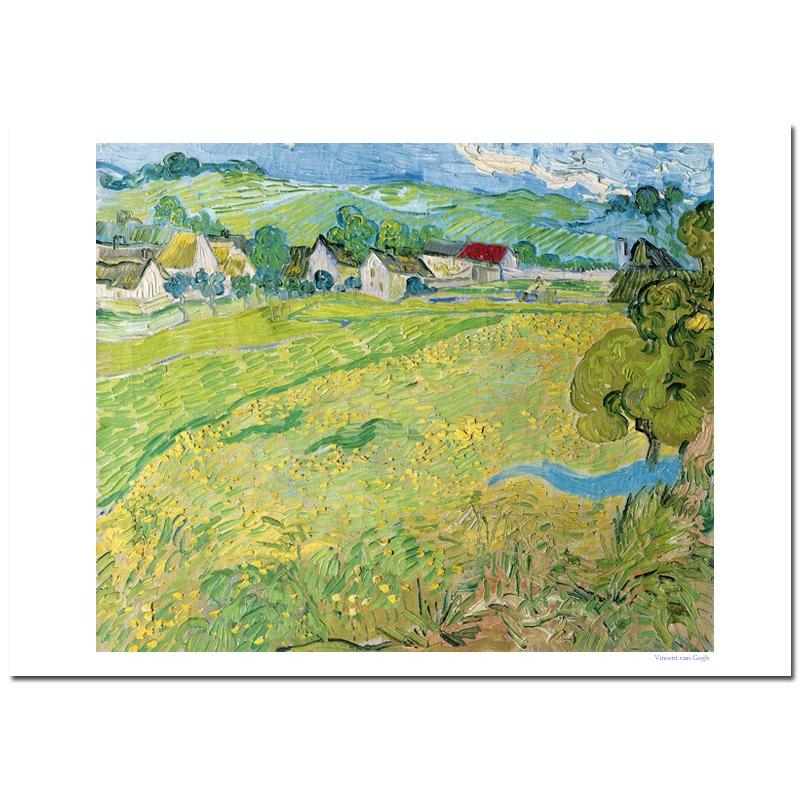 ゴッホ オーヴェル近郊ヴェセノの眺め ジクレーポスター A2 (594ミリ
