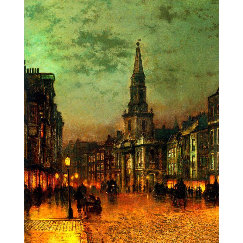 世界の名画　グリムシャウ　Blackman Street, London ジクレーキャンバス複製画　豪華額装品 |  | 01