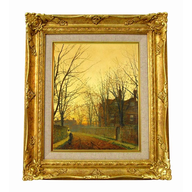 世界の名画　グリムシャウ　Late October ジクレーキャンバス複製画　豪華額装品 | 
