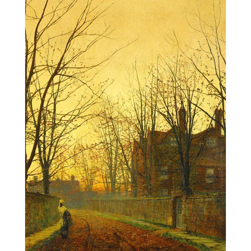 世界の名画　グリムシャウ　Late October ジクレーキャンバス複製画　豪華額装品 |  | 01