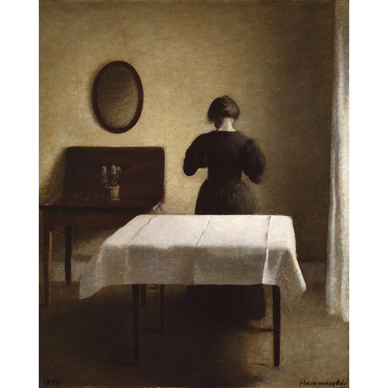 世界の名画　ハマスホイ  室内1898年  ジクレーキャンバス複製画 豪華額装品 |  | 01