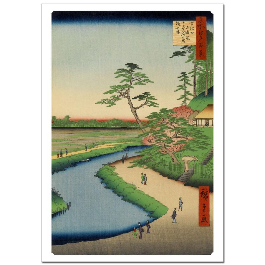 歌川広重 せき口上水端はせを庵椿やま  ジクレーポスター A2(420ミリ×594ミリ) | 