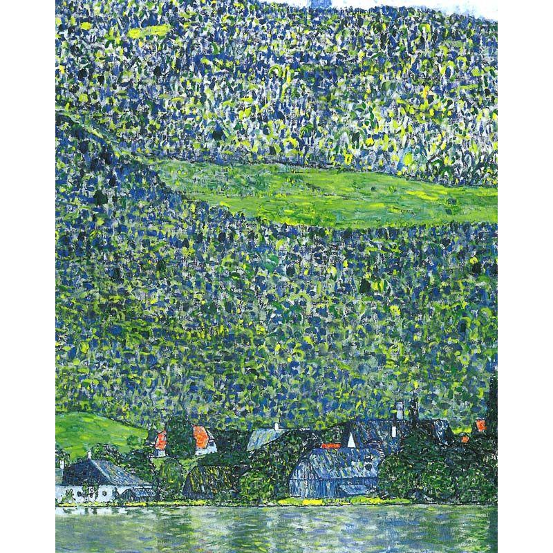 世界の名画 クリムト アッター湖畔のリッツベルク ジクレーキャンバス