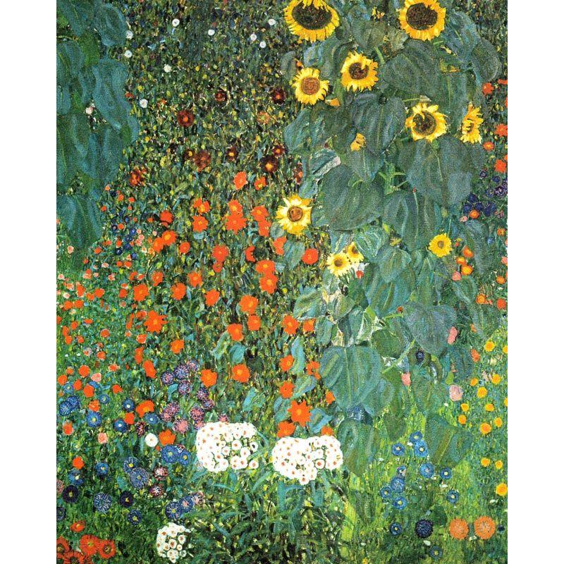 世界の名画　 クリムト　ひまわりの園　ジクレーキャンバス複製画 豪華額装品 |  | 01