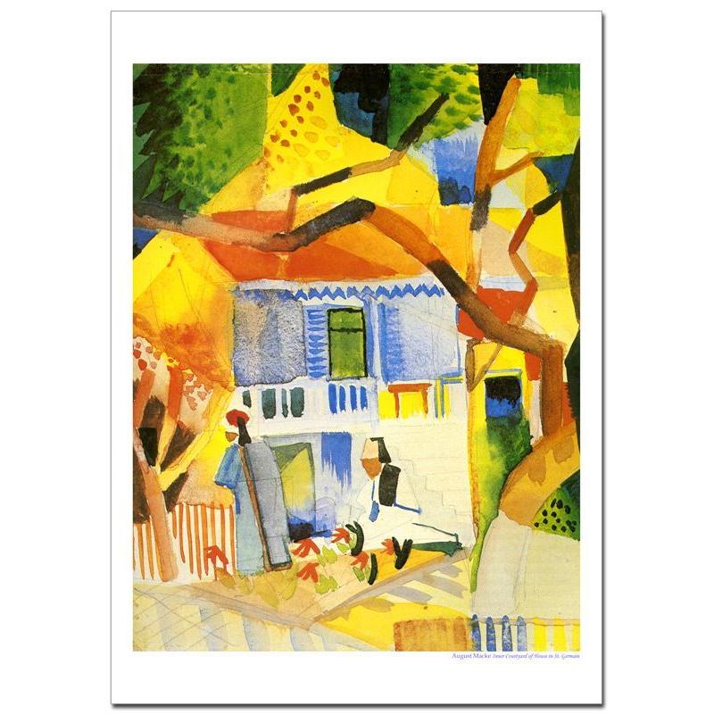 マッケ サンジェルマンの家の中庭 B4〜B2サイズ ジクレーポスター | 