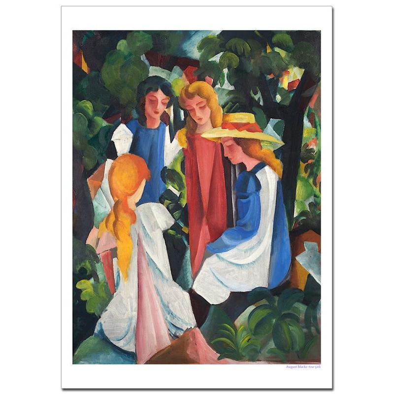 マッケ　四人の少女達 　ジクレーポスターA2（594ミリ×420ミリ） | 