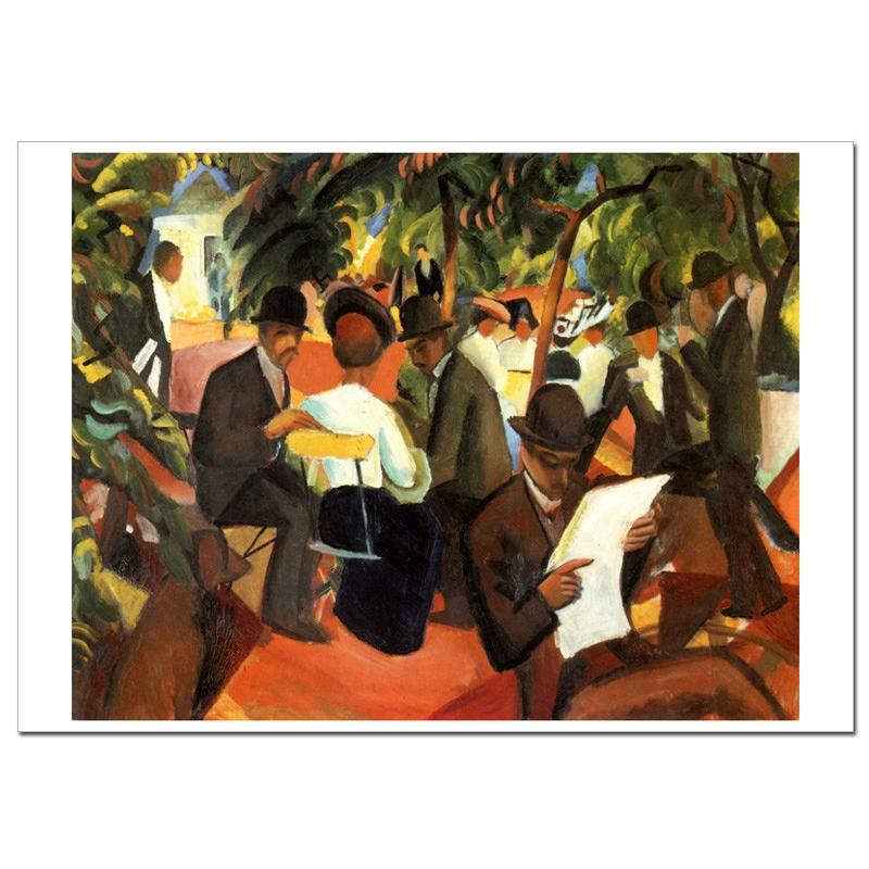 マッケ 庭のレストラン　ジクレーポスター A2(420ミリ×594ミリ) | 