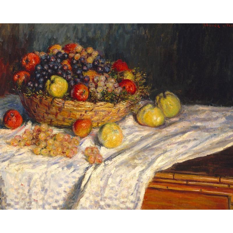 世界の名画　モネ　リンゴとブドウ　ジクレーキャンバス複製画 豪華額装品 |  | 01