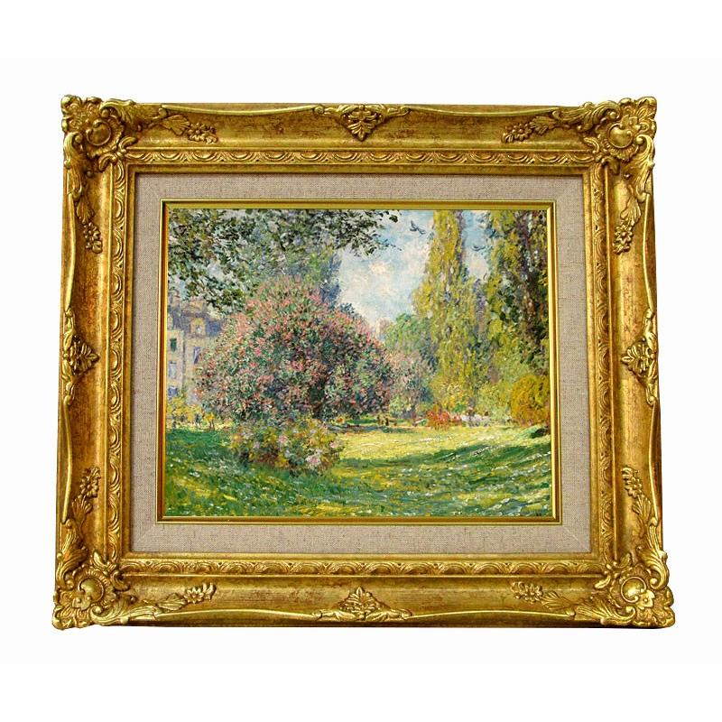 世界の名画　モネ　モンソー公園　ジクレーキャンバス複製画 豪華額装品 | 