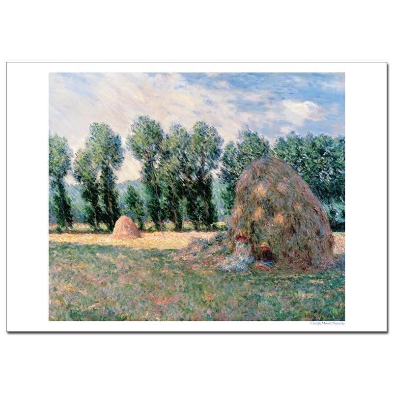 モネ 積みわら　ジクレーアートポスター　B4 ( 364ミリ×257ミリ) | 