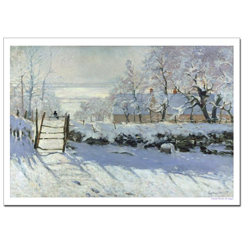 モネ かささぎ　ジクレーアートポスター　B4 ( 364ミリ×257ミリ) | 