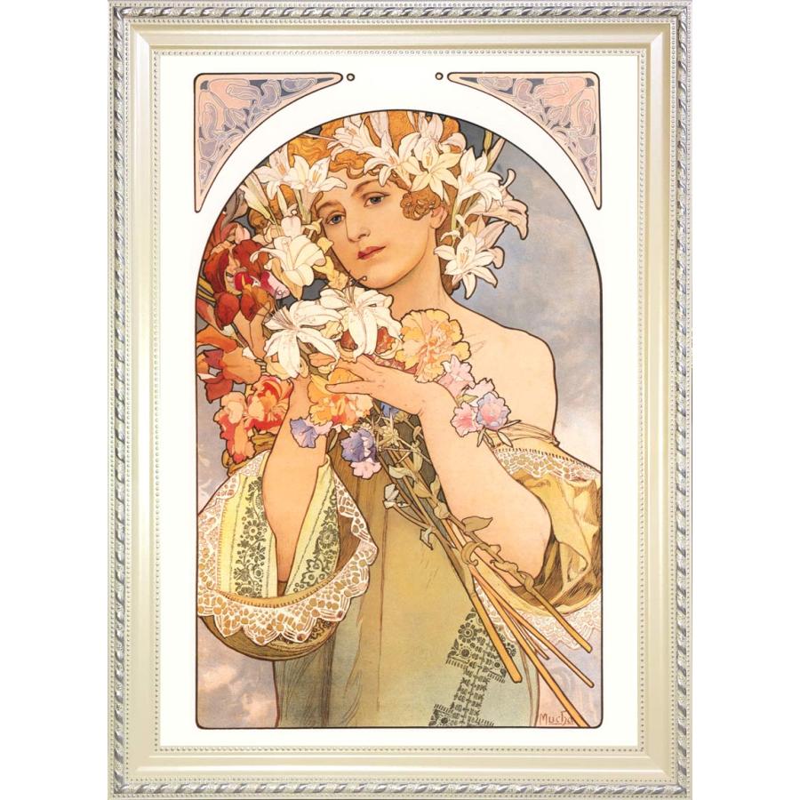 アルフォンス・ミュシャ 花 ジークレーポスター額装品 : サクシード21