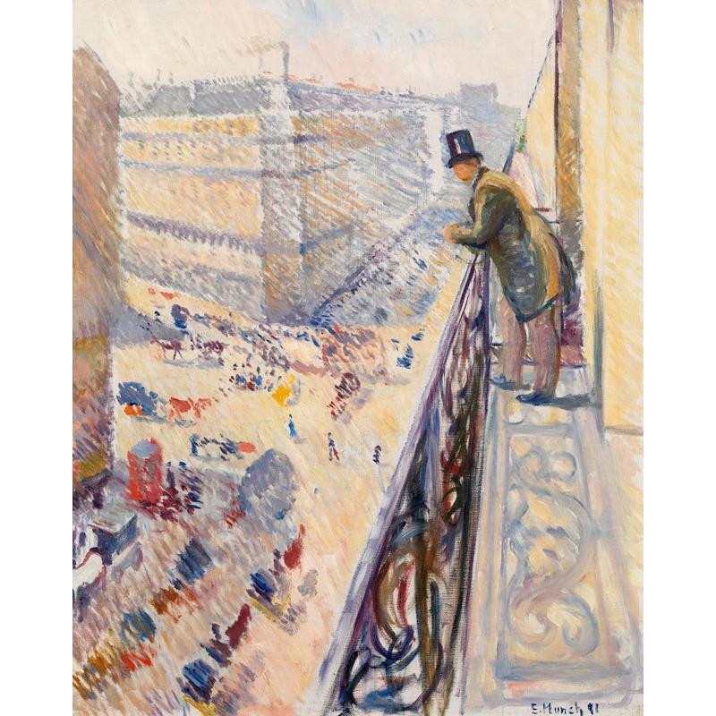 世界の名画　ムンク　Rue Lafayette　ジークレーキャンバス複製画 豪華額装品 |  | 01