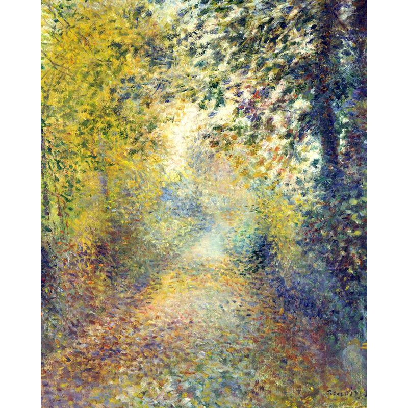 世界の名画 ルノワール 木かげ ジクレーキャンバス複製画 豪華額装品