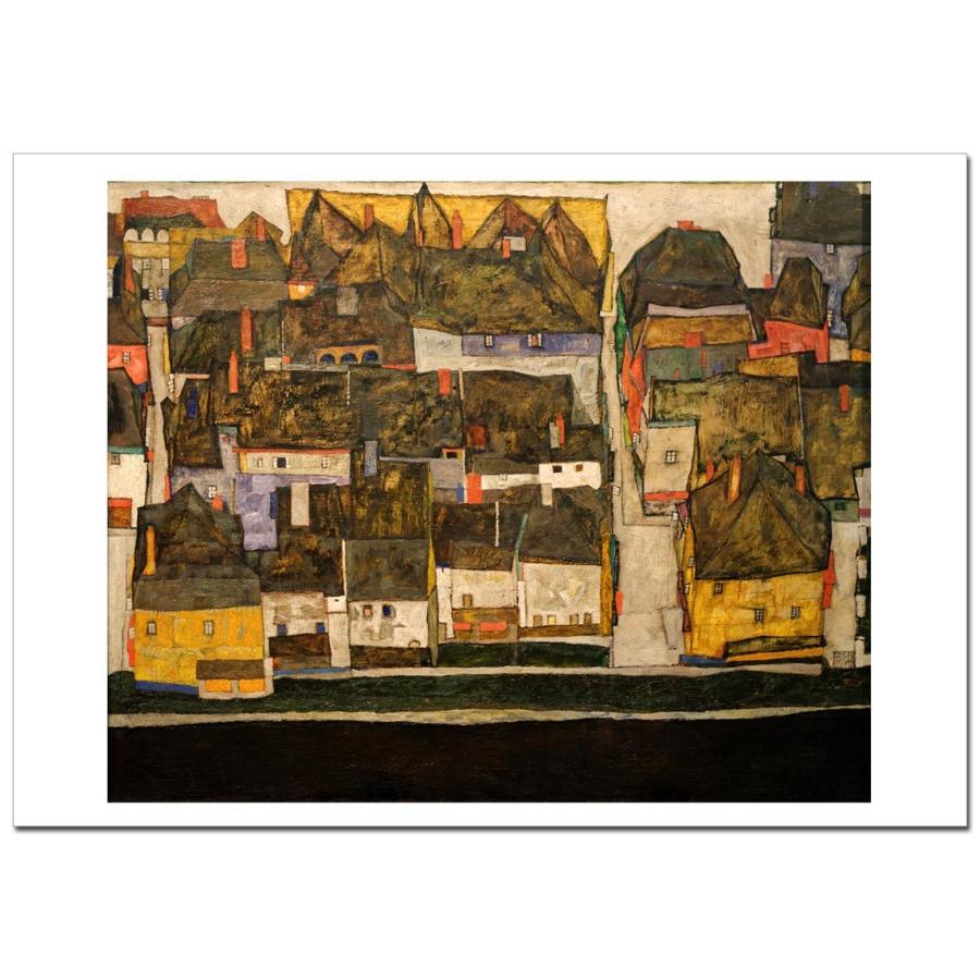 エゴン・シーレ　Krumau on the moldova  ジクレーポスターA2(420ミリ×594ミ) | 