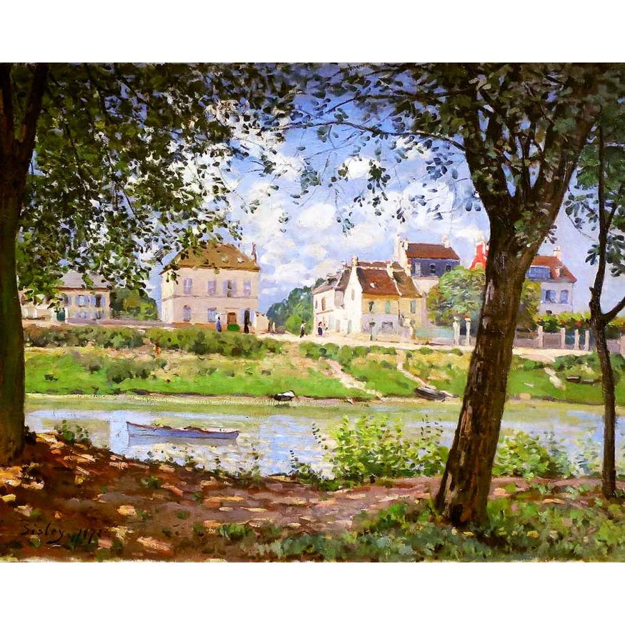 世界の名画　アルフレッド・シスレー  セーヌ川のほとり　ジークレー複製画　豪華額装品 |  | 01