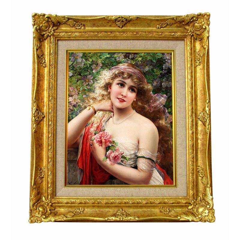 世界の名画　エミール・ヴァーノン　Le printemps ジクレーキャンバス複製画 豪華額装品 | 