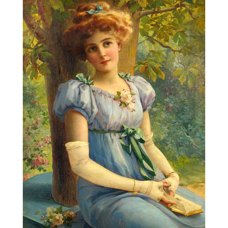 世界の名画　エミール・ヴァーノン　A sweet glance  ジクレーキャンバス複製画 豪華額装品 |  | 01